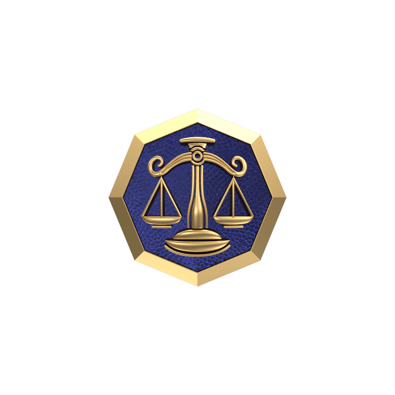 Libra Zodiac , Constellation Cufflink Set with 18kt Gold & Black Ruthenium Plating on Brass.