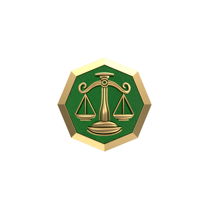 Libra Zodiac , Constellation Cufflink Set with 18kt Gold & Black Ruthenium Plating on Brass.