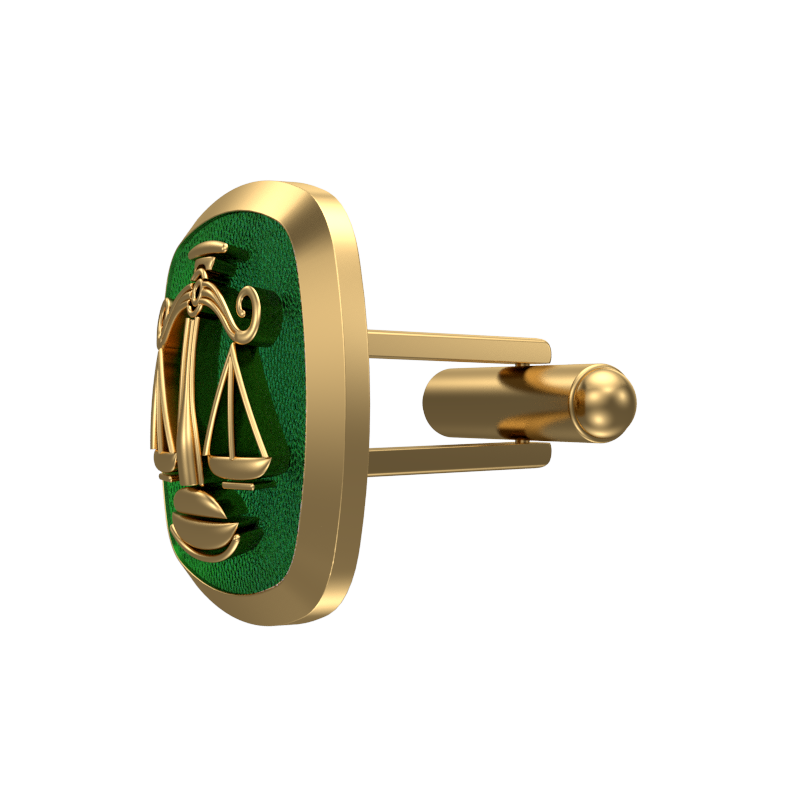 Libra Zodiac , Constellation Cufflink Set with 18kt Gold & Black Ruthenium Plating on Brass.