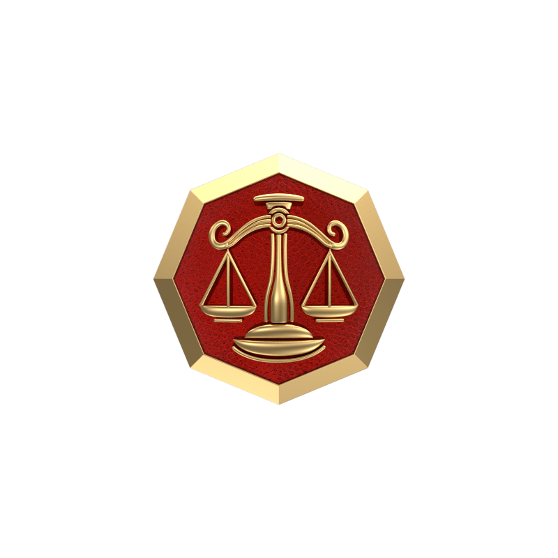 Libra Zodiac , Constellation Cufflink Set with 18kt Gold & Black Ruthenium Plating on Brass.