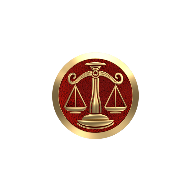 Libra Zodiac , Constellation Cufflink Set with 18kt Gold & Black Ruthenium Plating on Brass.