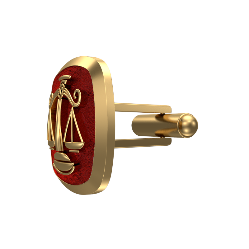 Libra Zodiac , Constellation Cufflink Set with 18kt Gold & Black Ruthenium Plating on Brass.