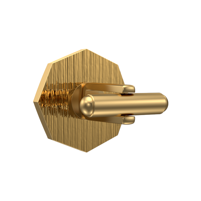 Starburst, Classic Cufflink Set with 18kt Gold Plating and Enamel on Brass.
