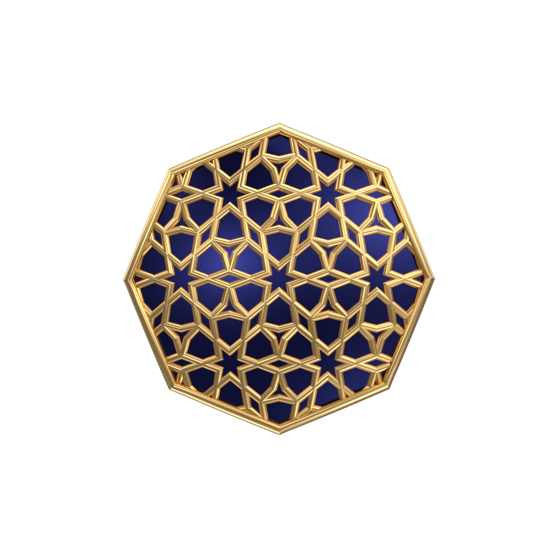 Starburst, Classic Cufflink Set with 18kt Gold Plating and Enamel on Brass.