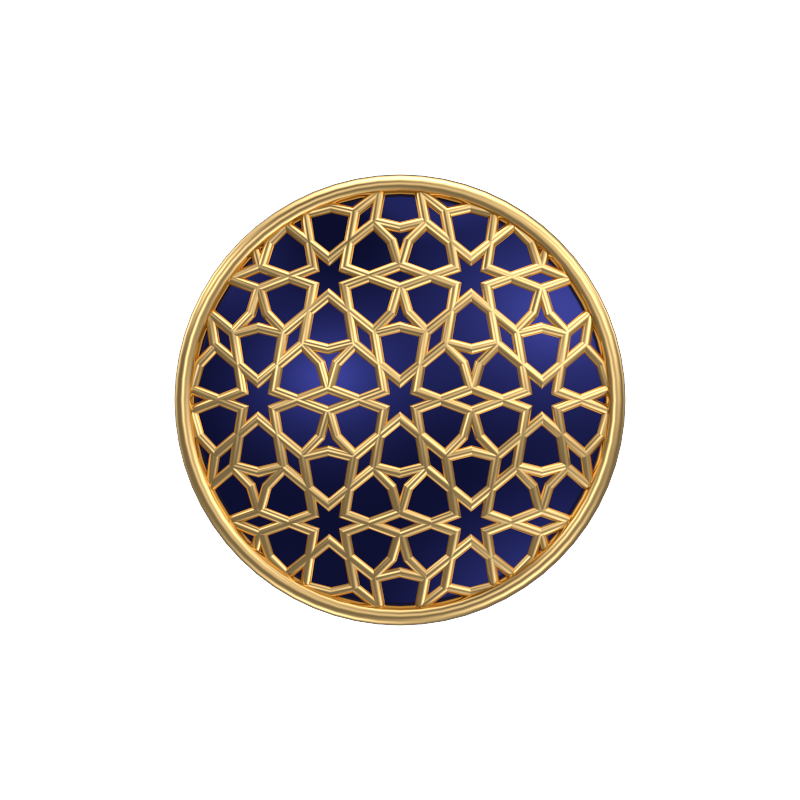Starburst, Classic Cufflink Set with 18kt Gold Plating and Enamel on Brass.