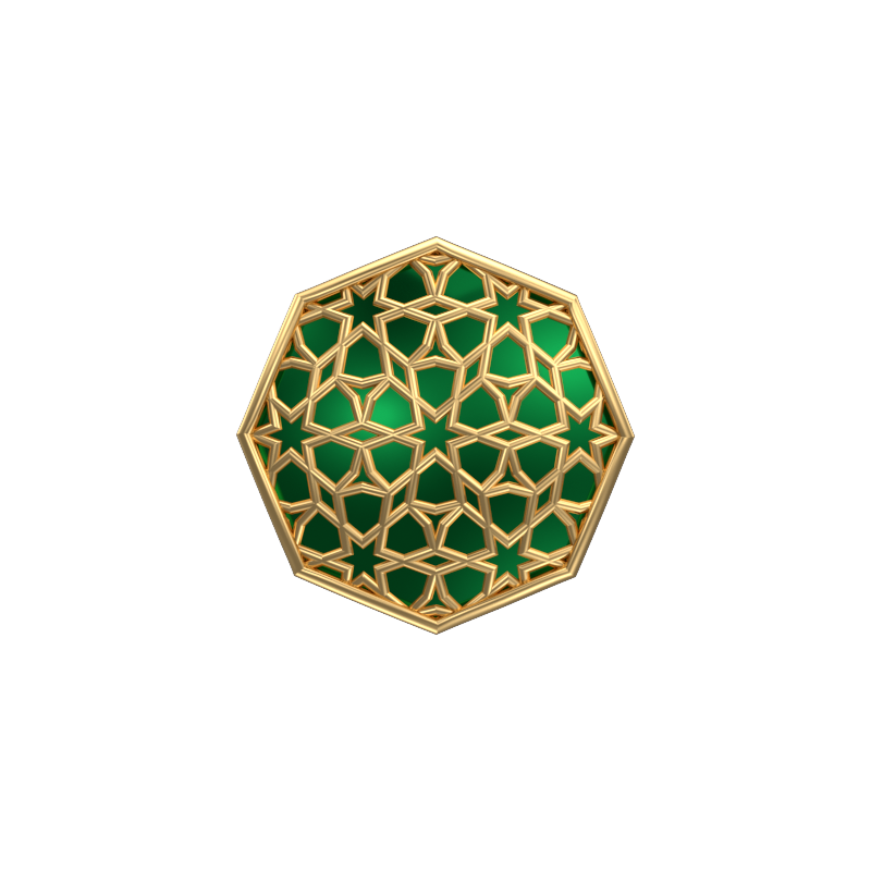 Starburst, Classic Cufflink Set with 18kt Gold Plating and Enamel on Brass.