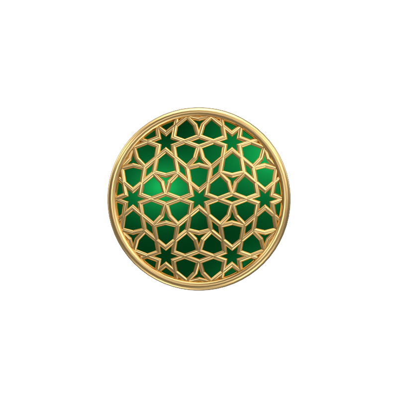 Starburst, Classic Cufflink Set with 18kt Gold Plating and Enamel on Brass.
