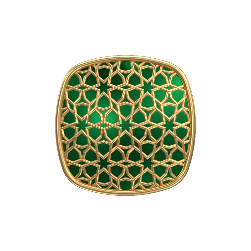 Starburst, Classic Cufflink Set with 18kt Gold Plating and Enamel on Brass.
