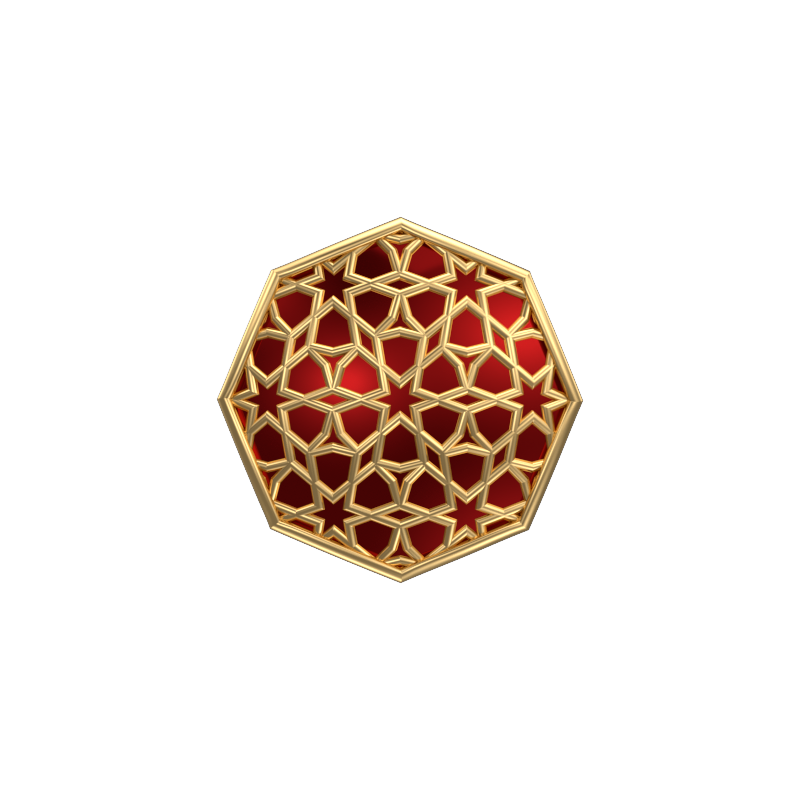 Starburst, Classic Cufflink Set with 18kt Gold Plating and Enamel on Brass.