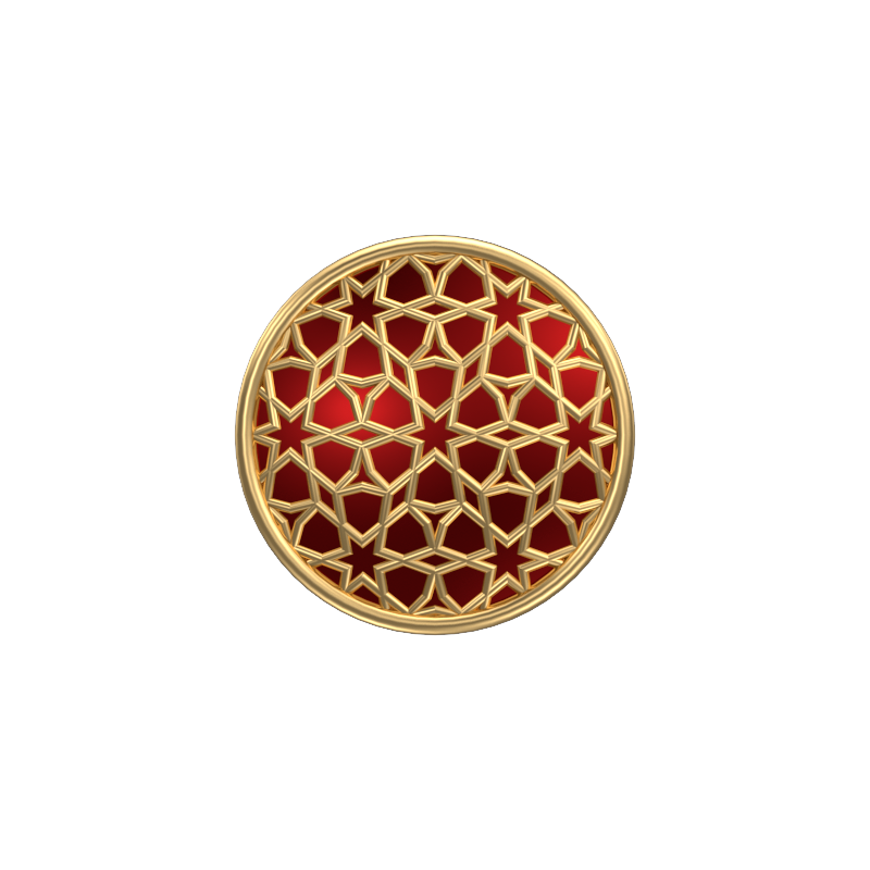 Starburst, Classic Cufflink Set with 18kt Gold Plating and Enamel on Brass.