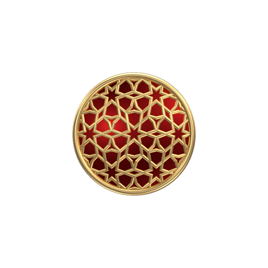 Starburst, Classic Cufflink Set with 18kt Gold Plating and Enamel on Brass.