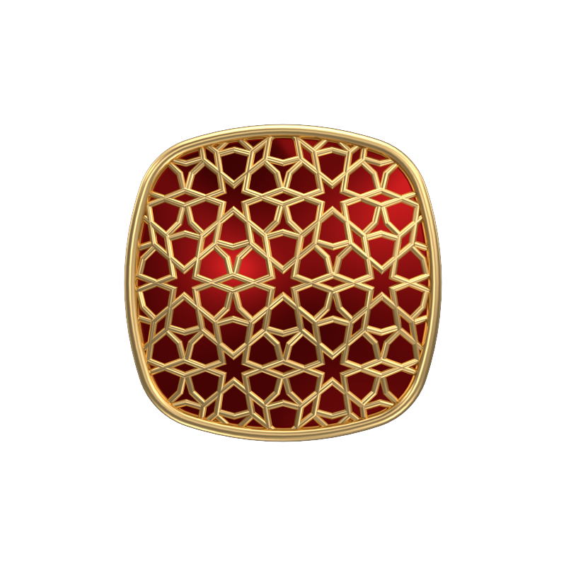 Starburst, Classic Cufflink Set with 18kt Gold Plating and Enamel on Brass.