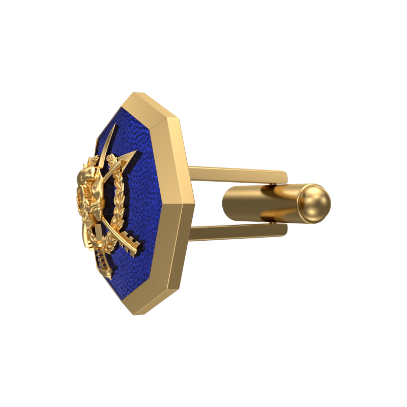 Pirate, Edgy Cufflink Set with 18kt Gold & Black Ruthenium Plating on Brass.