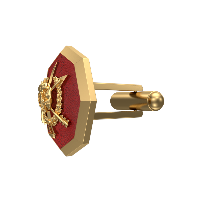 Pirate, Edgy Cufflink Set with 18kt Gold & Black Ruthenium Plating on Brass.