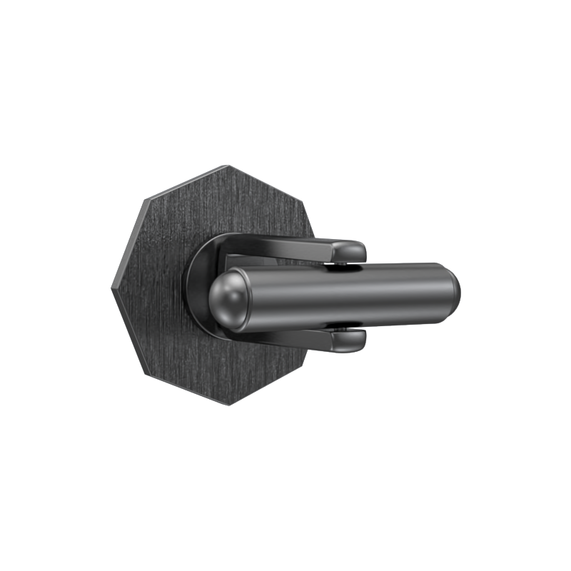 Honour Luxe, Edgy Cufflink Set with CZ Diamonds, 18kt Gold & Black Ruthenium Plating on Brass.
