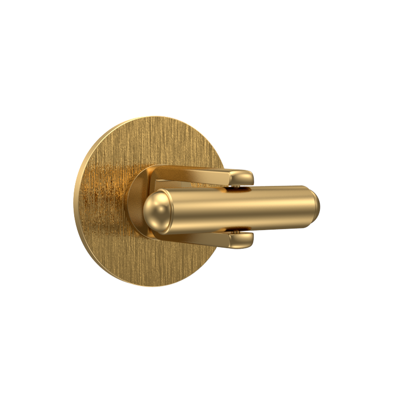 Honour, Edgy Cufflink Set with 18kt Gold & Black Ruthenium Plating on Brass.