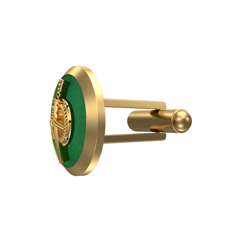 Honour, Edgy Cufflink Set with 18kt Gold & Black Ruthenium Plating on Brass.