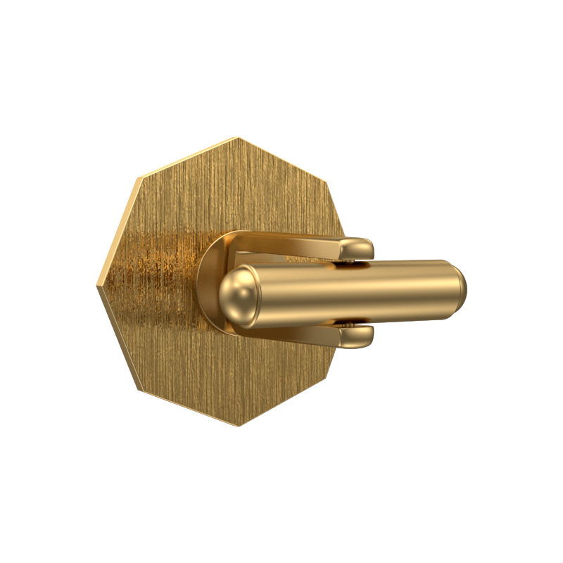 Honour, Edgy Cufflink Set with 18kt Gold & Black Ruthenium Plating on Brass.