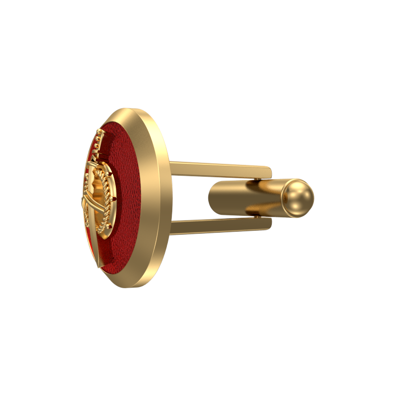 Honour, Edgy Cufflink Set with 18kt Gold & Black Ruthenium Plating on Brass.