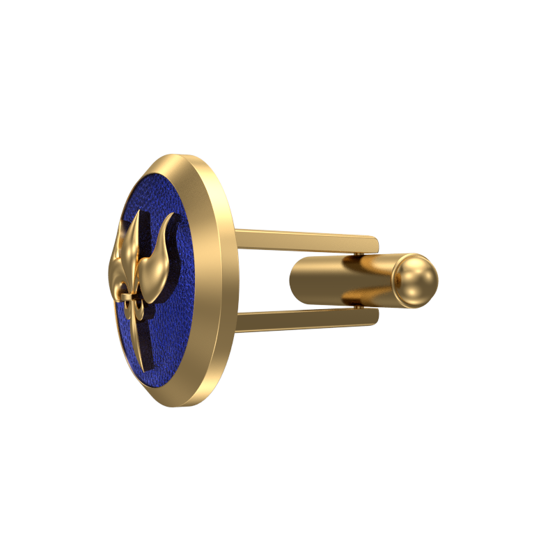 Rudra, Edgy Cufflink Set with 18kt Gold & Black Ruthenium Plating on Brass.