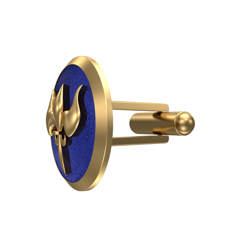 Rudra, Edgy Cufflink Set with 18kt Gold & Black Ruthenium Plating on Brass.