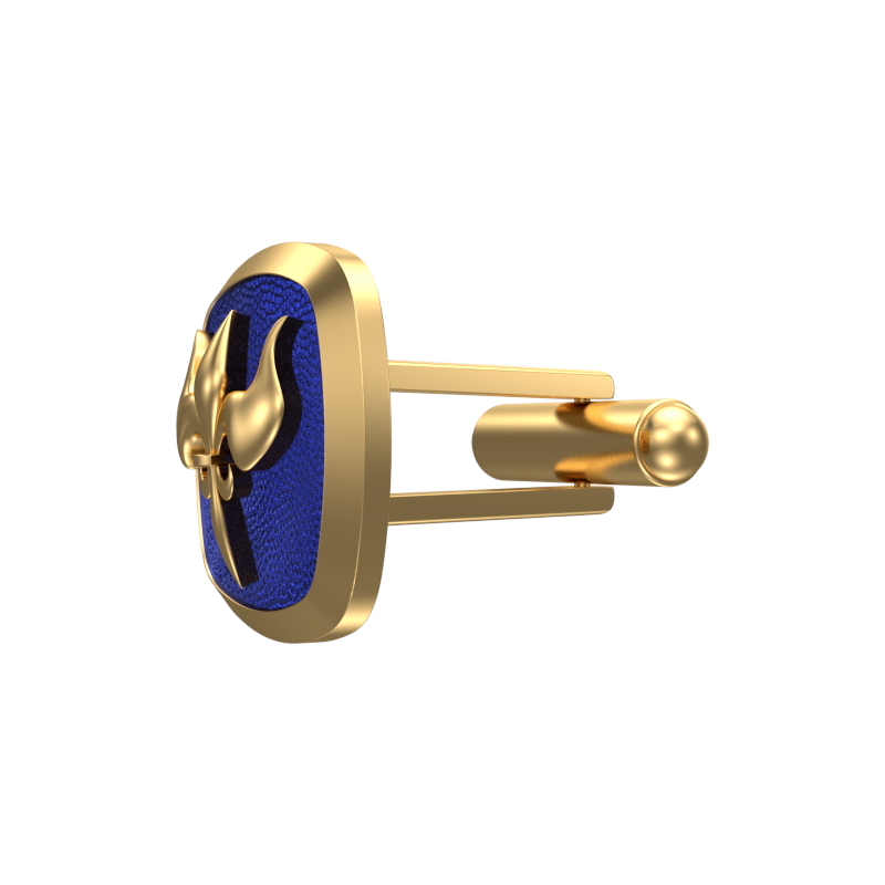 Rudra, Edgy Cufflink Set with 18kt Gold & Black Ruthenium Plating on Brass.