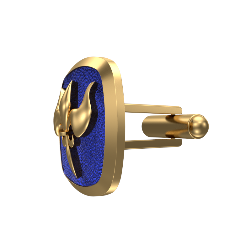 Rudra, Edgy Cufflink Set with 18kt Gold & Black Ruthenium Plating on Brass.