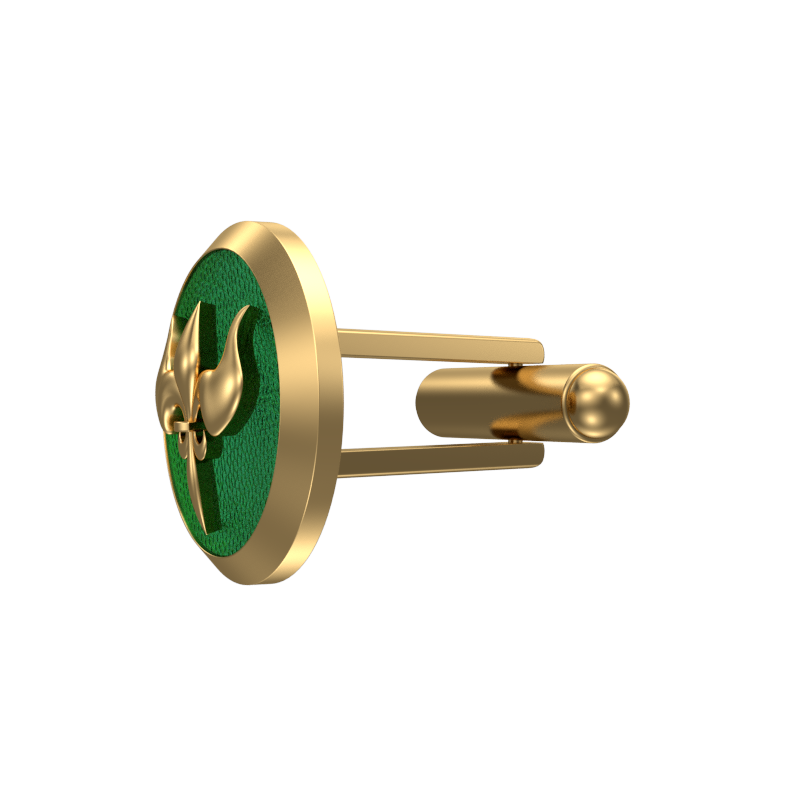 Rudra, Edgy Cufflink Set with 18kt Gold & Black Ruthenium Plating on Brass.