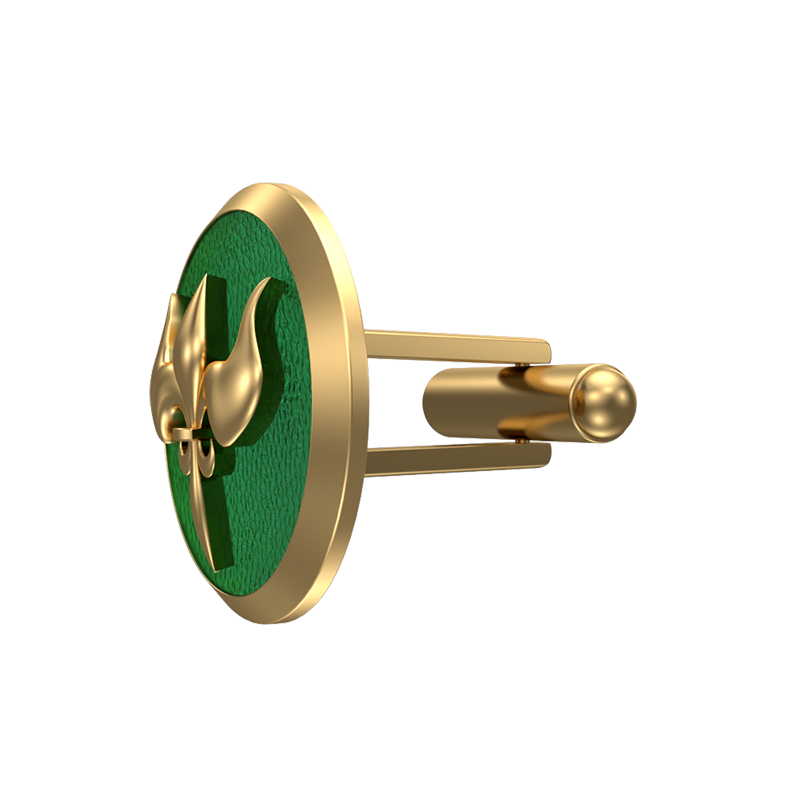 Rudra, Edgy Cufflink Set with 18kt Gold & Black Ruthenium Plating on Brass.