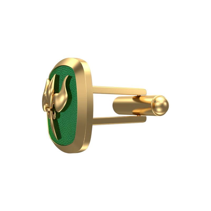 Rudra, Edgy Cufflink Set with 18kt Gold & Black Ruthenium Plating on Brass.