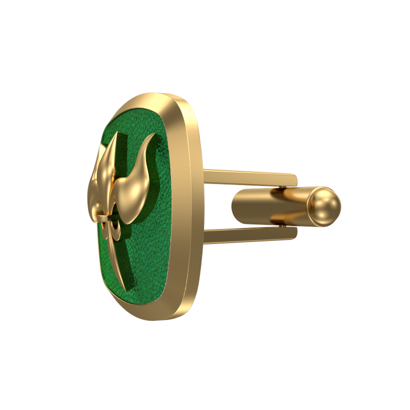 Rudra, Edgy Cufflink Set with 18kt Gold & Black Ruthenium Plating on Brass.