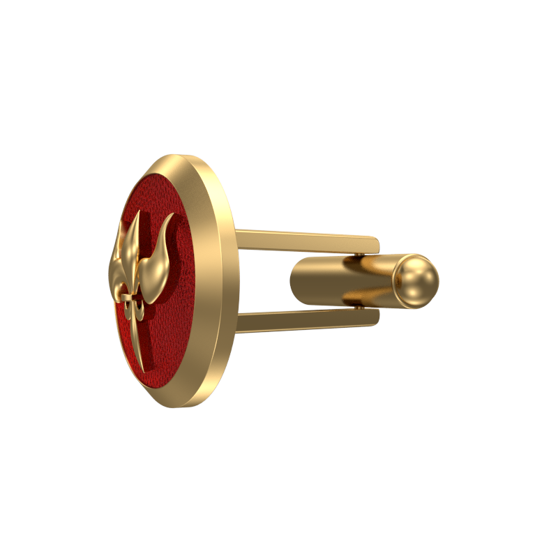 Rudra, Edgy Cufflink Set with 18kt Gold & Black Ruthenium Plating on Brass.