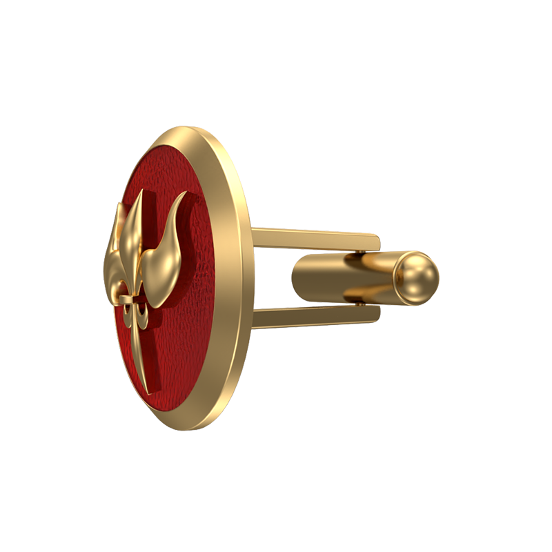 Rudra, Edgy Cufflink Set with 18kt Gold & Black Ruthenium Plating on Brass.
