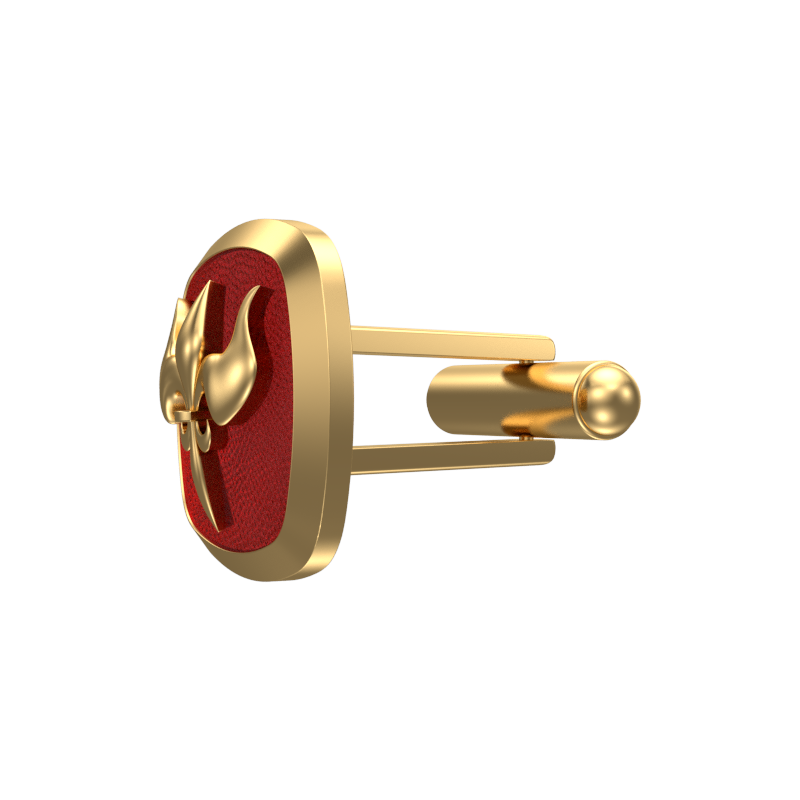 Rudra, Edgy Cufflink Set with 18kt Gold & Black Ruthenium Plating on Brass.