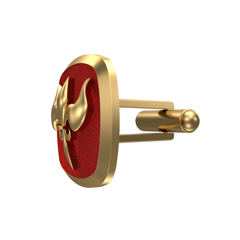 Rudra, Edgy Cufflink Set with 18kt Gold & Black Ruthenium Plating on Brass.