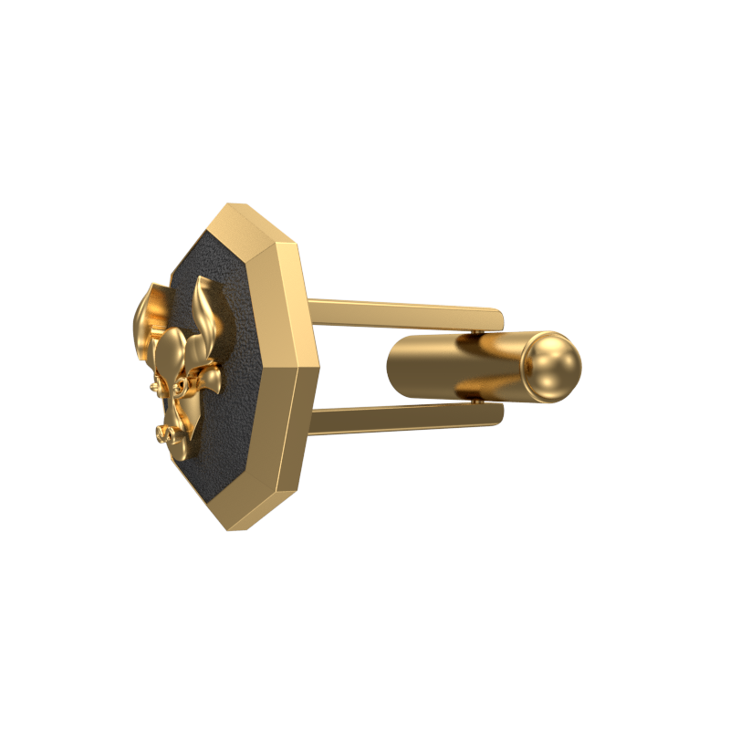 Taurus Zodiac , Constellation Cufflink Set with 18kt Gold & Black Ruthenium Plating on Brass.