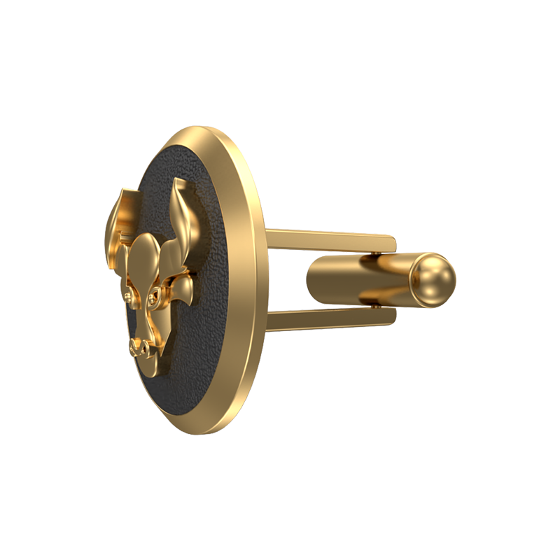 Taurus Zodiac , Constellation Cufflink Set with 18kt Gold & Black Ruthenium Plating on Brass.