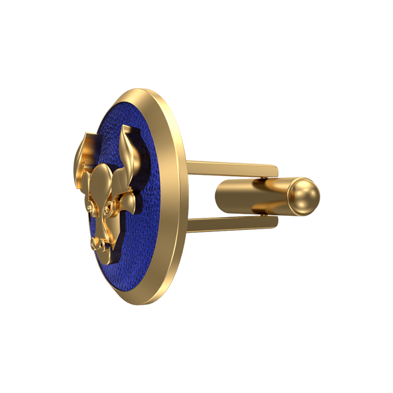 Taurus Zodiac , Constellation Cufflink Set with 18kt Gold & Black Ruthenium Plating on Brass.