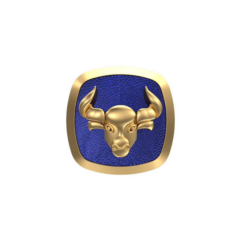 Taurus Zodiac , Constellation Cufflink Set with 18kt Gold & Black Ruthenium Plating on Brass.
