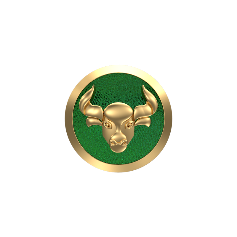 Taurus Zodiac , Constellation Cufflink Set with 18kt Gold & Black Ruthenium Plating on Brass.