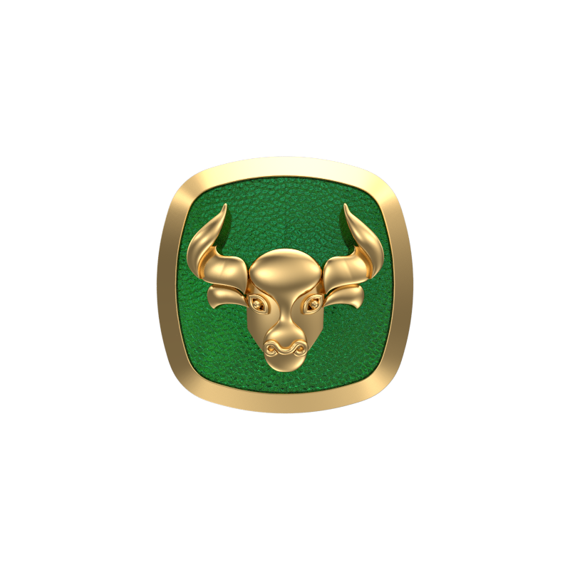 Taurus Zodiac , Constellation Cufflink Set with 18kt Gold & Black Ruthenium Plating on Brass.