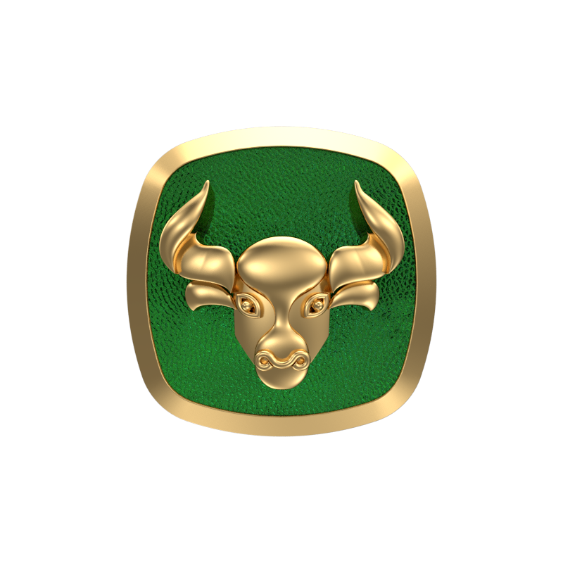 Taurus Zodiac , Constellation Cufflink Set with 18kt Gold & Black Ruthenium Plating on Brass.
