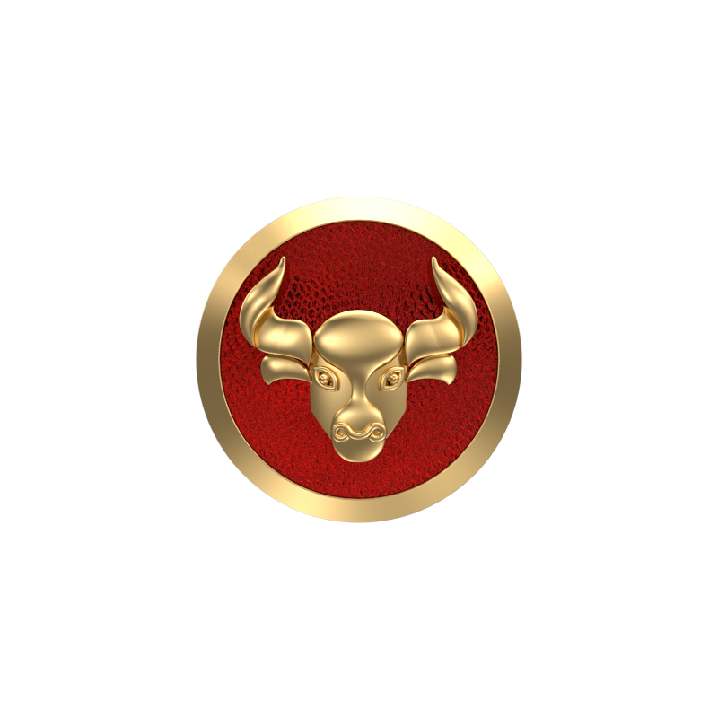Taurus Zodiac , Constellation Cufflink Set with 18kt Gold & Black Ruthenium Plating on Brass.