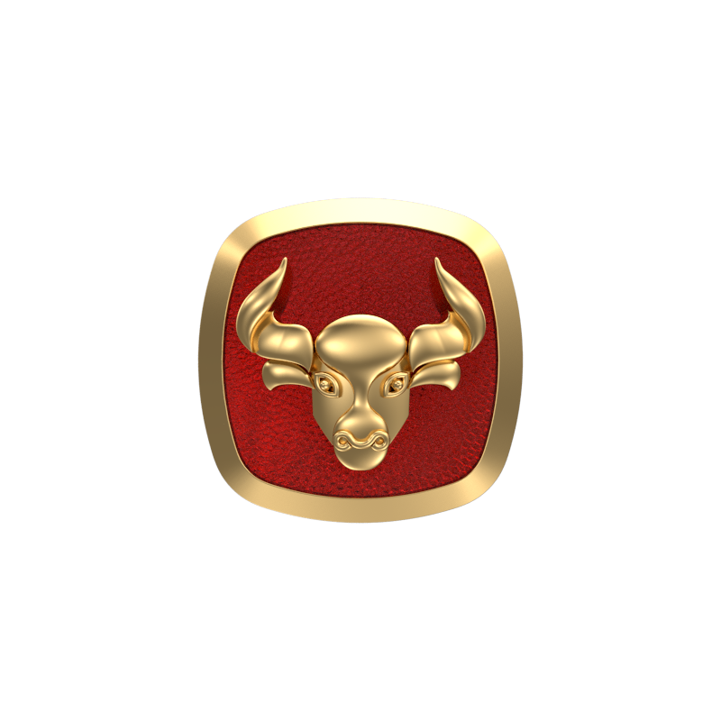 Taurus Zodiac , Constellation Cufflink Set with 18kt Gold & Black Ruthenium Plating on Brass.