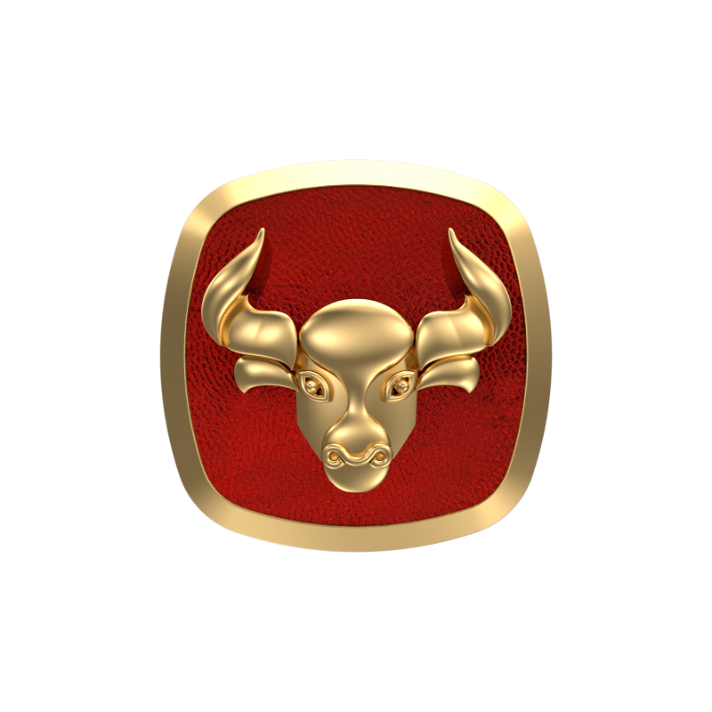 Taurus Zodiac , Constellation Cufflink Set with 18kt Gold & Black Ruthenium Plating on Brass.