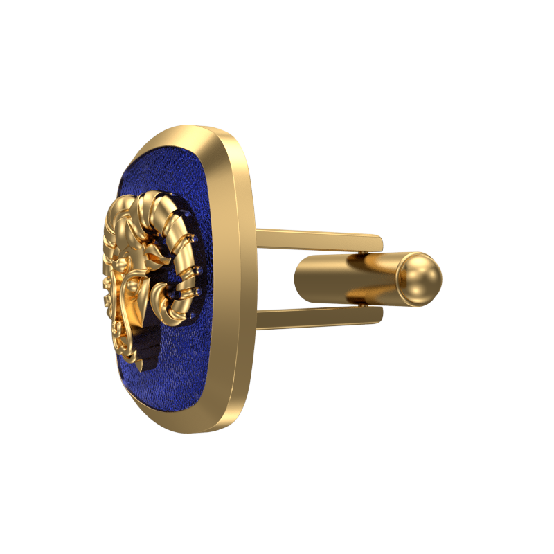 Aries Zodiac , Constellation Cufflink Set with 18kt Gold & Black Ruthenium Plating on Brass.