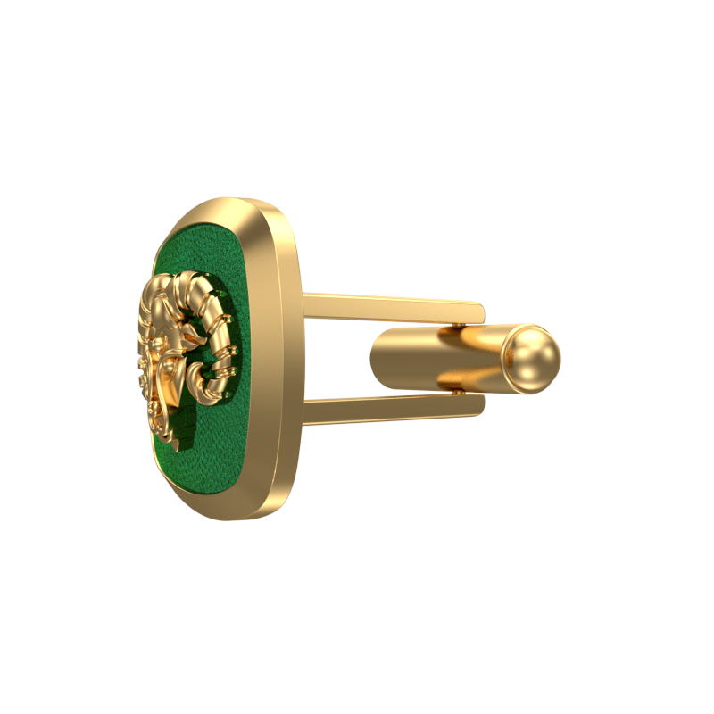 Aries Zodiac , Constellation Cufflink Set with 18kt Gold & Black Ruthenium Plating on Brass.