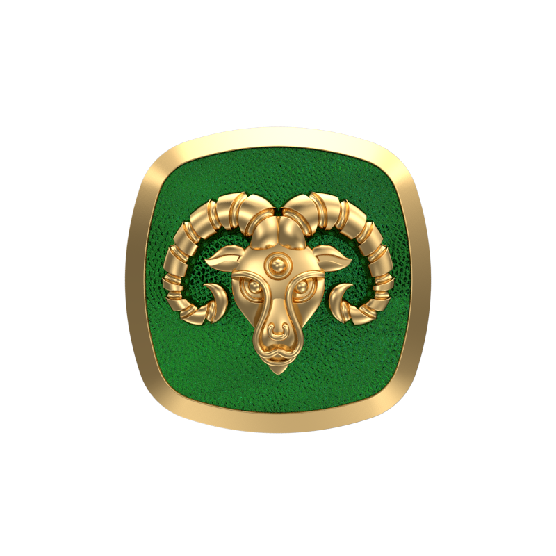 Aries Zodiac , Constellation Cufflink Set with 18kt Gold & Black Ruthenium Plating on Brass.