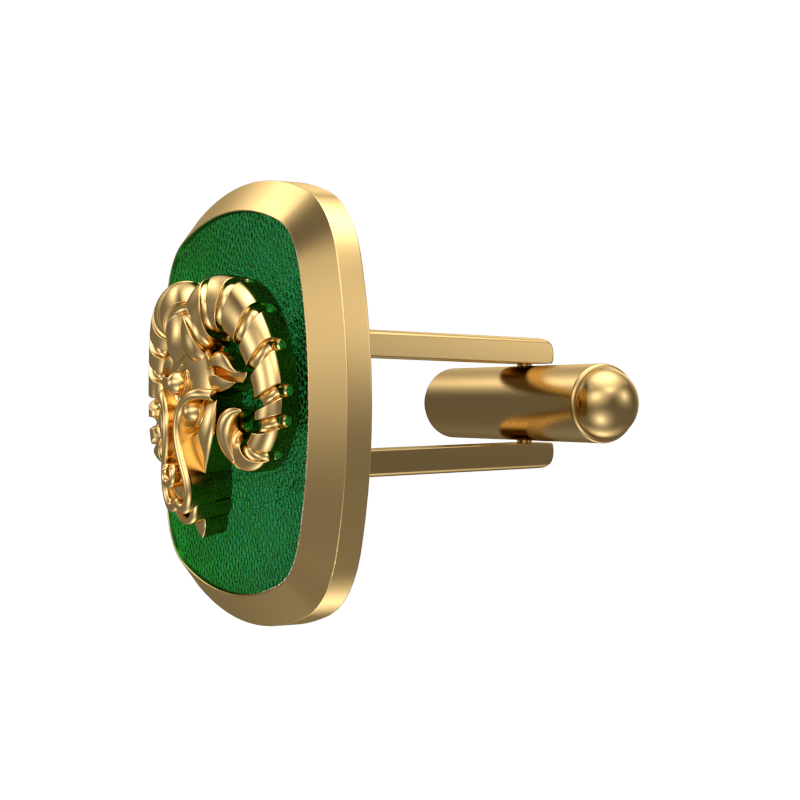 Aries Zodiac , Constellation Cufflink Set with 18kt Gold & Black Ruthenium Plating on Brass.