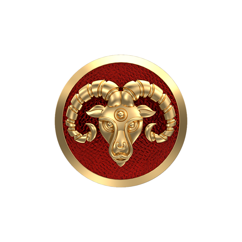 Aries Zodiac , Constellation Cufflink Set with 18kt Gold & Black Ruthenium Plating on Brass.